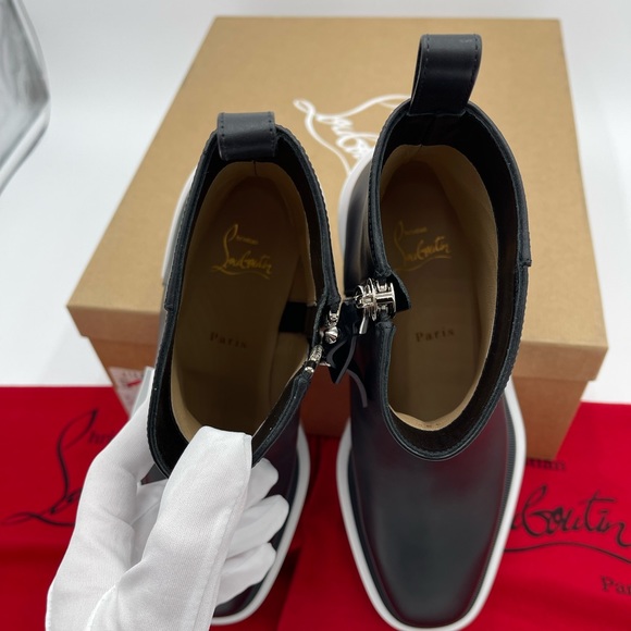 CHRISTIAN LOUBOUTIN Maxiboot Leather Chelsea Boots 39.5 - Picture 8 of 9